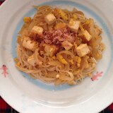 厚揚げでそうめんチャンプルー